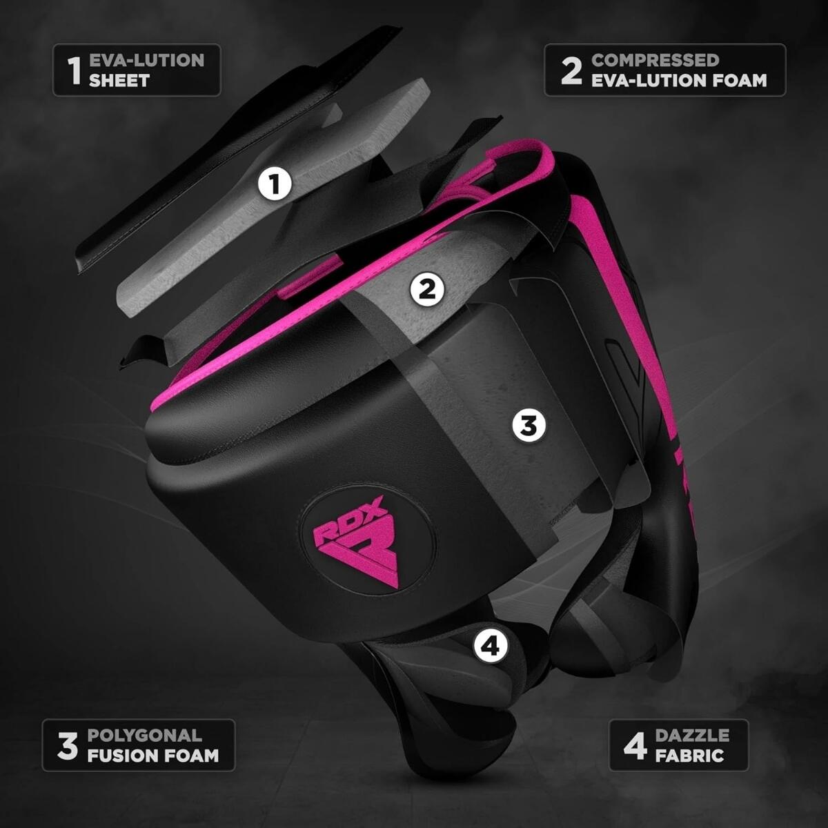 Casque de boxe F6 KARA – Rose mat – S 5/7