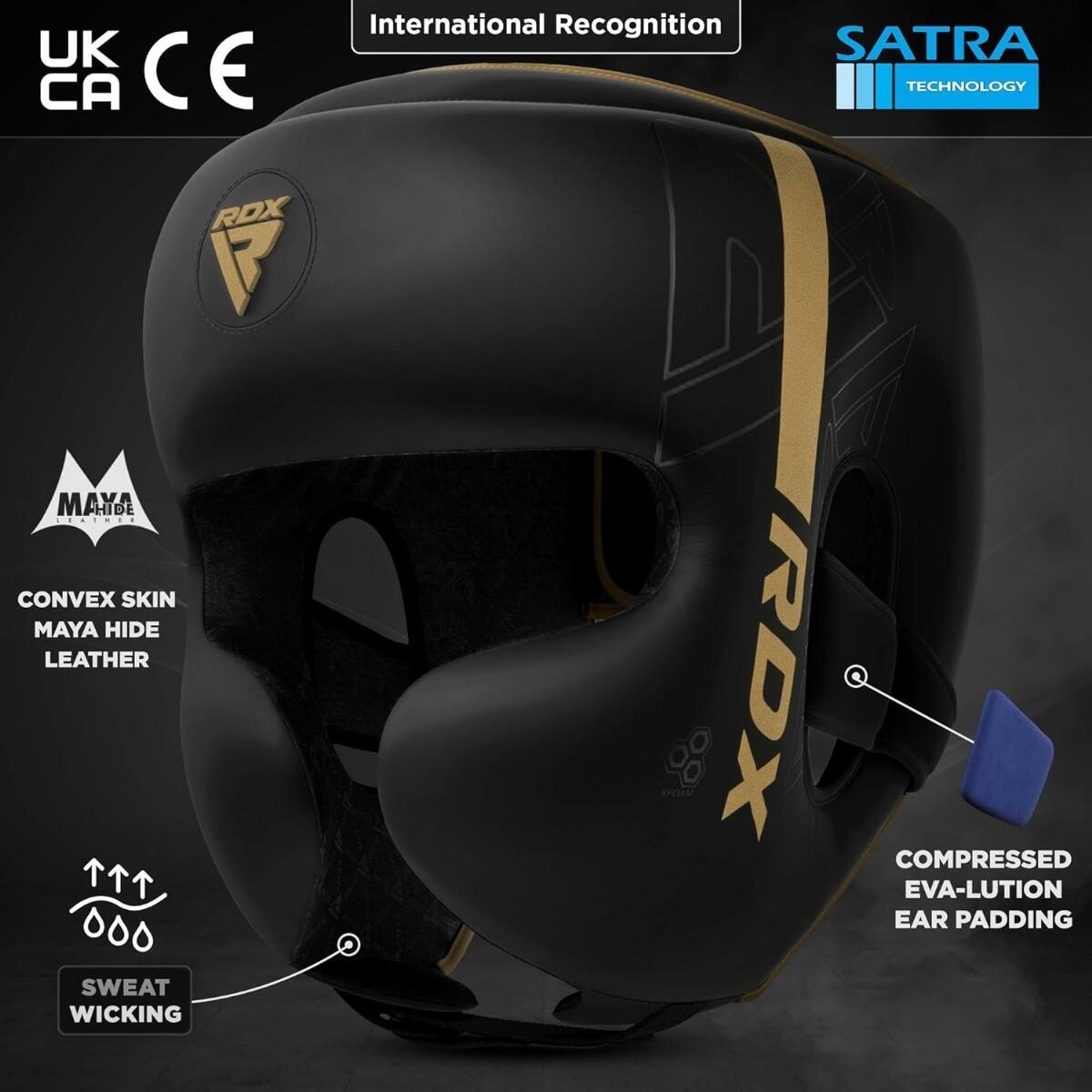 Casque de boxe F6 KARA – Or mat – S 6/7