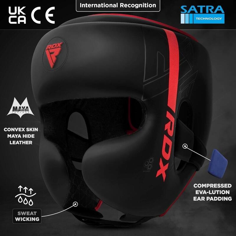 Cască box RDX F6 Matte, roșu, M