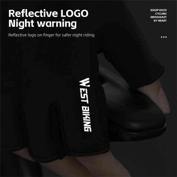 Atmungsaktive Anti-Rutsch-Halbfingerhandschuhe für Unisex - Schwarz 3/7