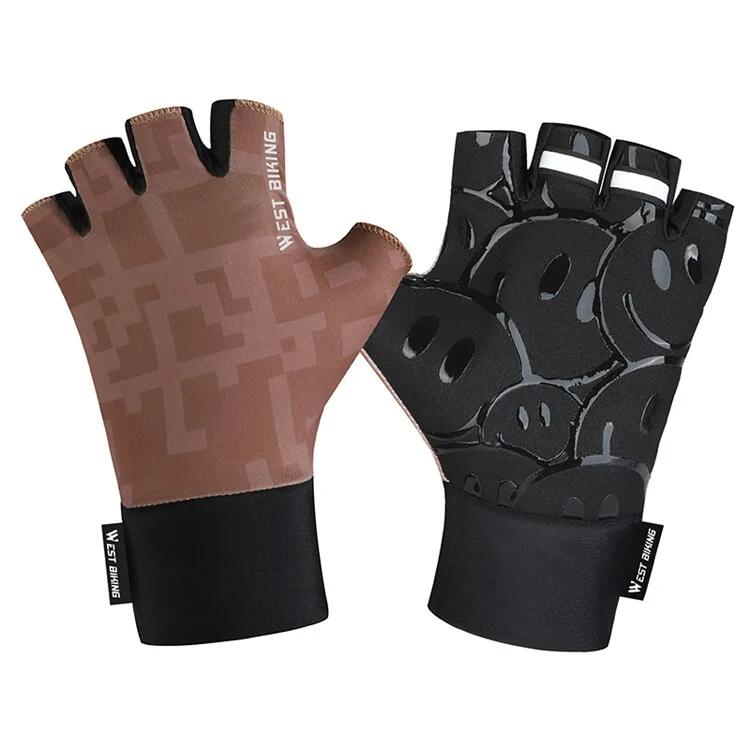 West Biking - Gants De Cyclisme D'Été Pour Enfants Demi-doigts, Antidérapants - Gants - Marron - Xl-2xl - Decathlon
