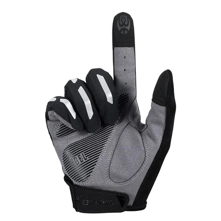 WEST BIKING Reflektierende Anti-Schock-Touchscreen-Fahrradhandschuhe mit vollem 4/7