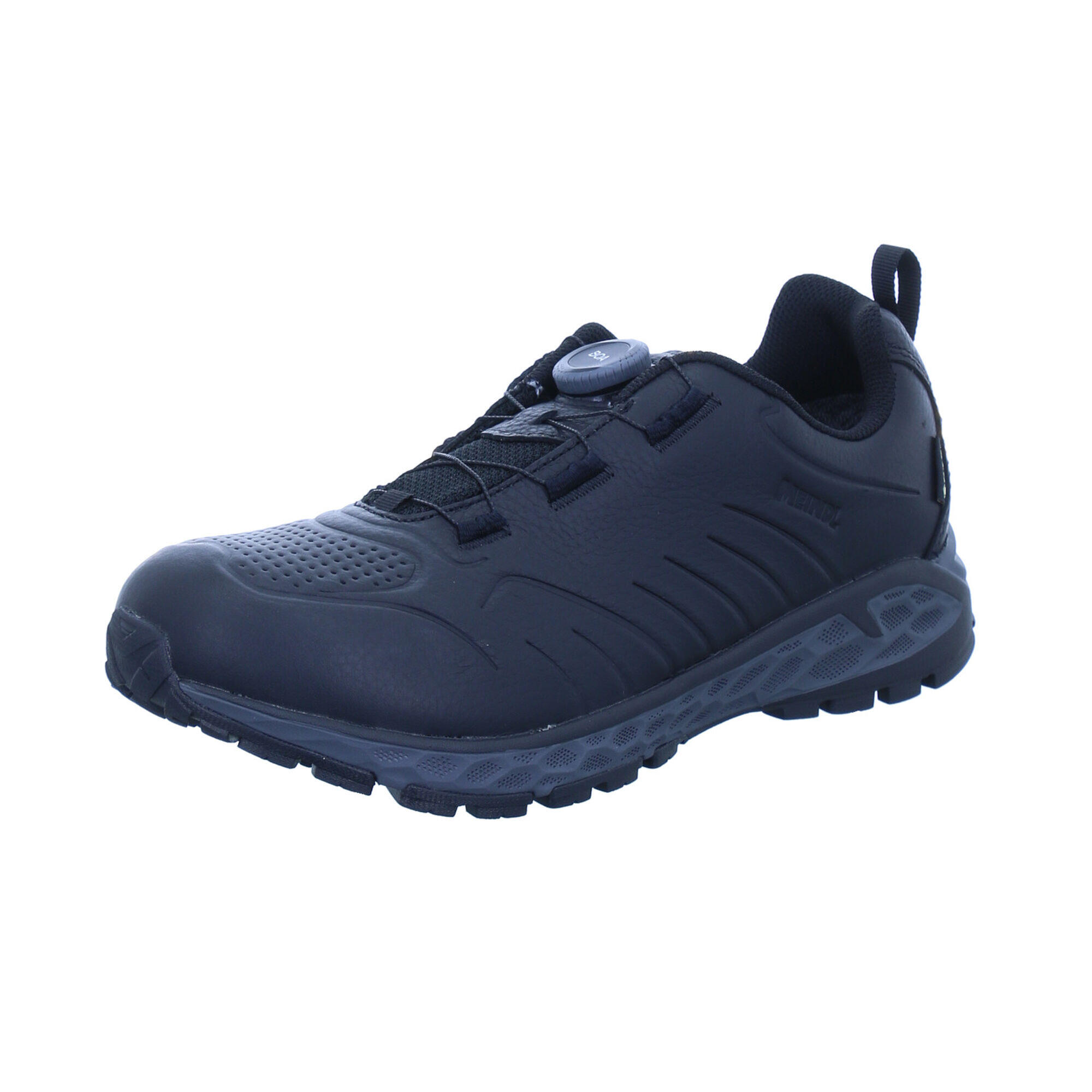 Męskie buty trekkingowe Meindl 5596-01 z prawdziwej skóry w kolorze czarnym