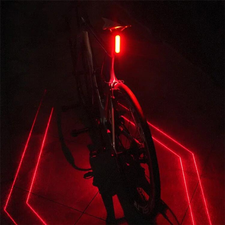 Laser remsensor fietsachterlicht, 5 modi slim remmen 6/7