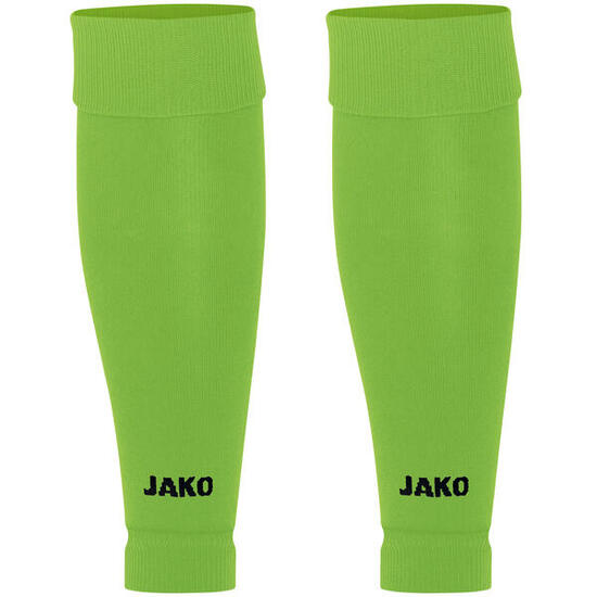 Chaussettes de football sans pied - Homme - Respirantes, côtelées - Vert fluo