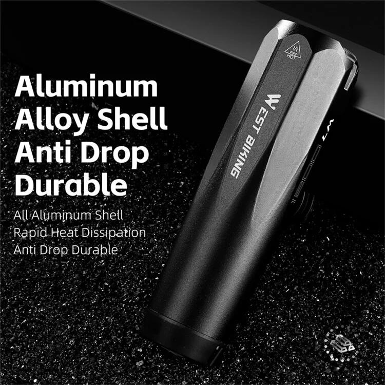 Farol de bicicleta multifuncional com sensor de luz 600 lúmens tipo C 5/7