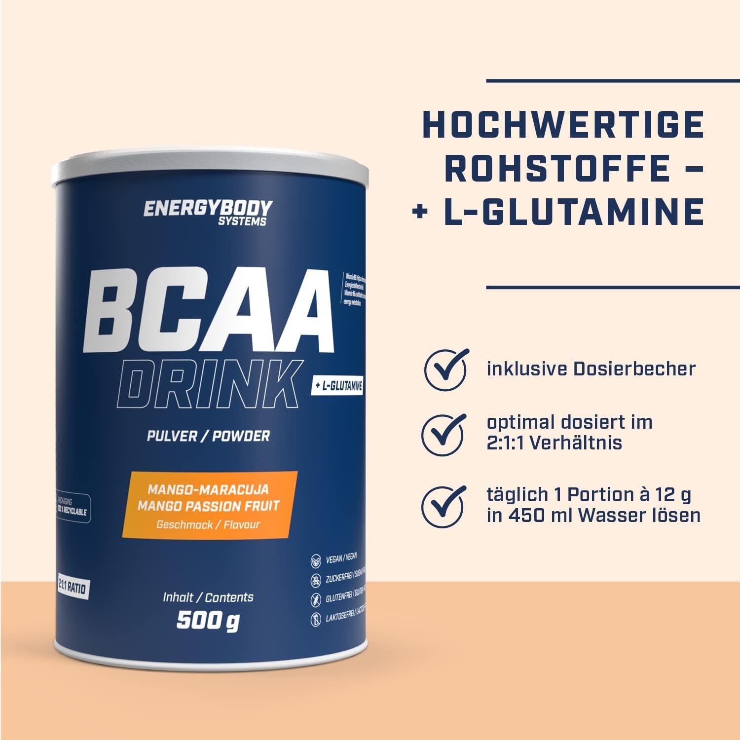Energybody Systems BCAA Drink (500g) Mango-Maracuja 2/4