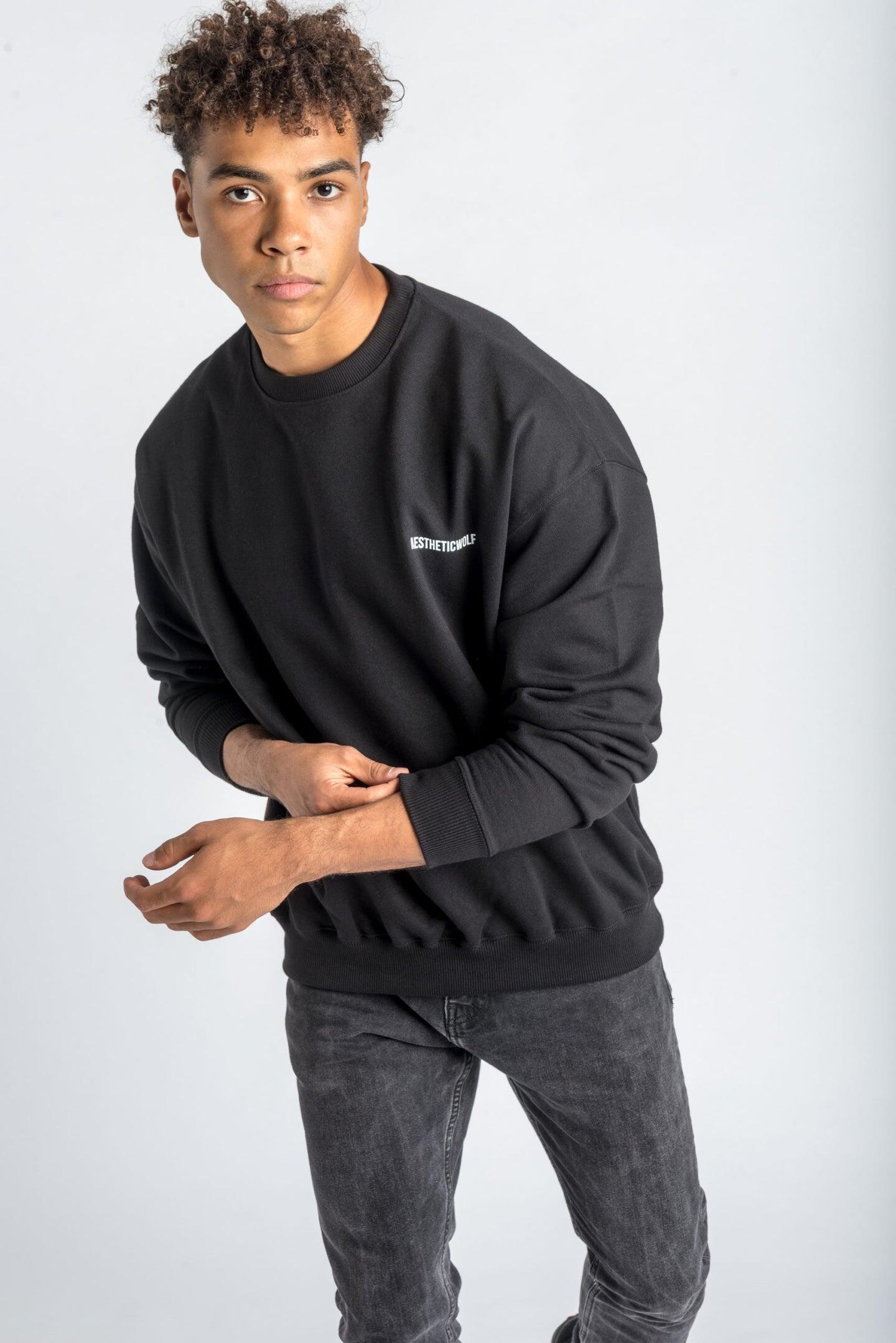 Essentials Crewneck AW Side Logo Noir 2/4