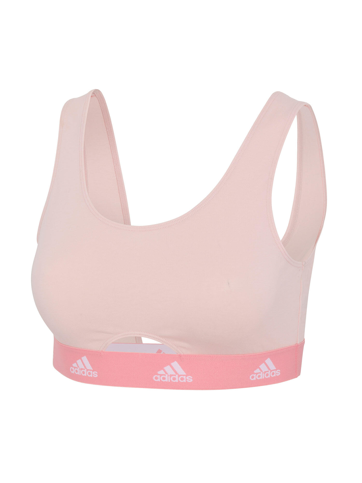 ADIDAS Bustier sportlich soft Damen - Scoop Bralette Sport Active Comfort Cotton rosa