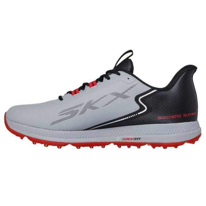 Skechers Go Golf Elite 6 Heren Golfschoenen Grijs Zwart Rood 4/5