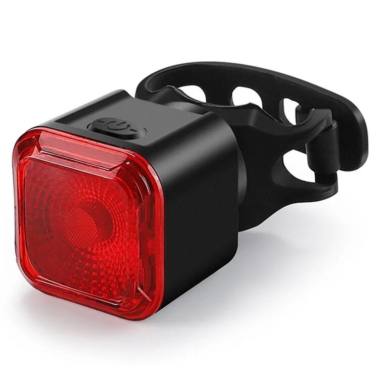 Luz traseira inteligente para bicicleta, sensor de travão, visor de bateria