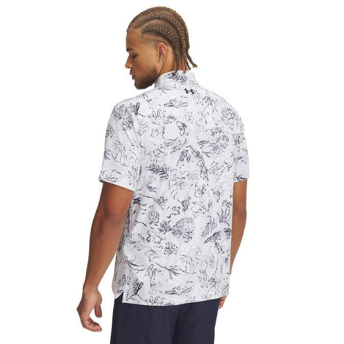 Under Armour Heren Playoff Golfpolo 3.0 Printed-Wit Navy 2/2