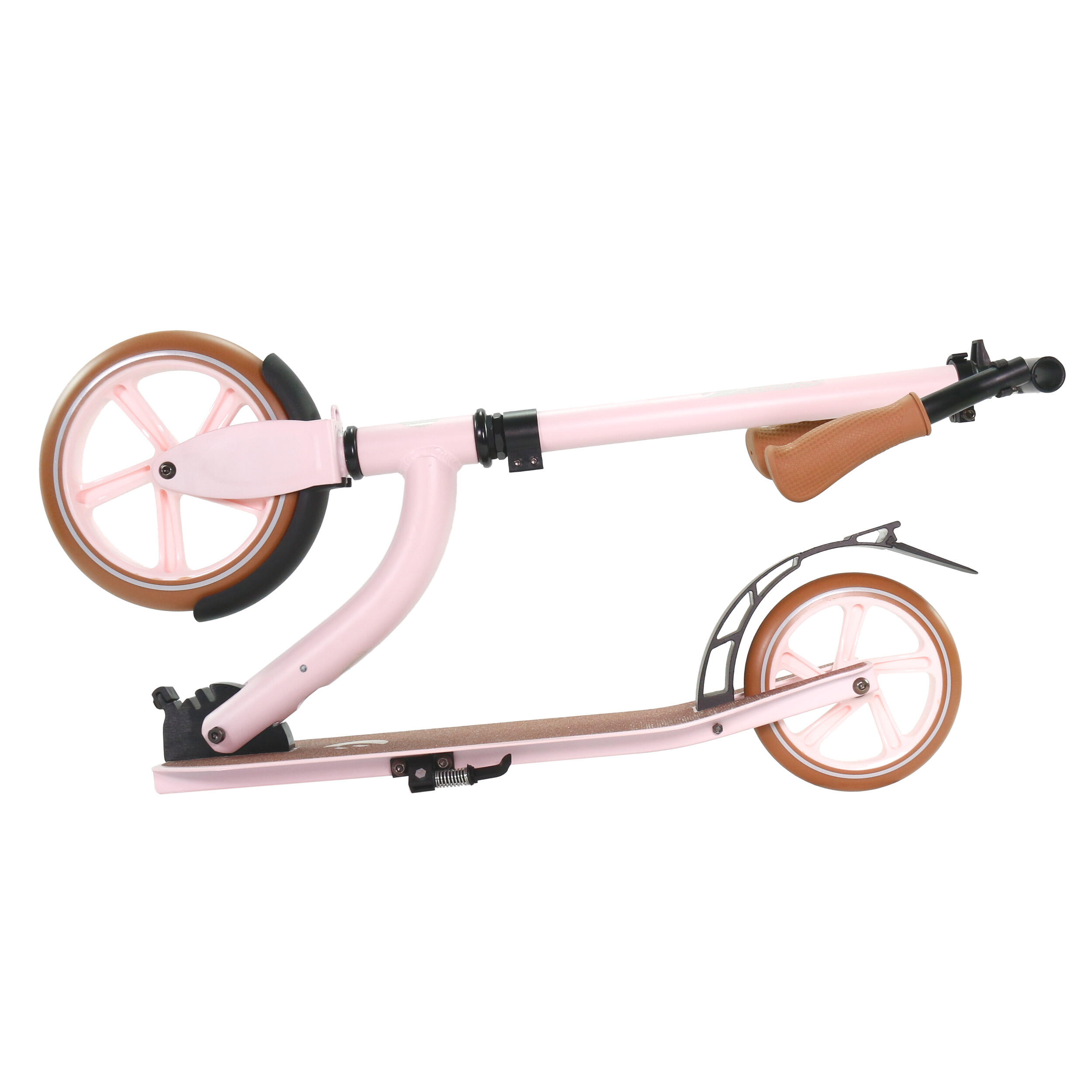 Best Sporting 30473 Vintage Klapp-Scooter 230/180 matt pink Roller 2/7