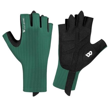 Atmungsaktive Anti-Rutsch-Halbfingerhandschuhe Unisex - Grün