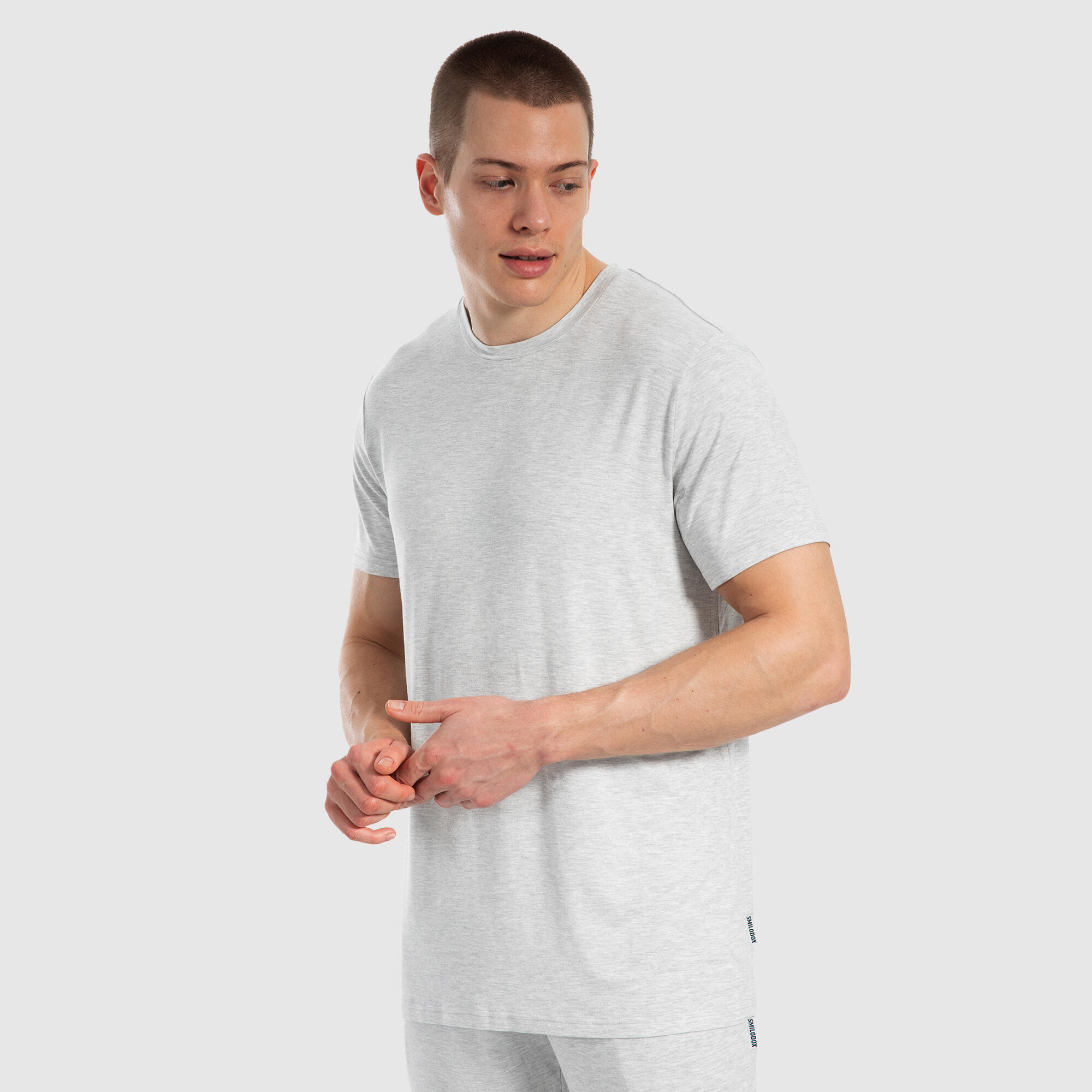 Herren T-Shirt Ilian Modal Grau Melange 2/6