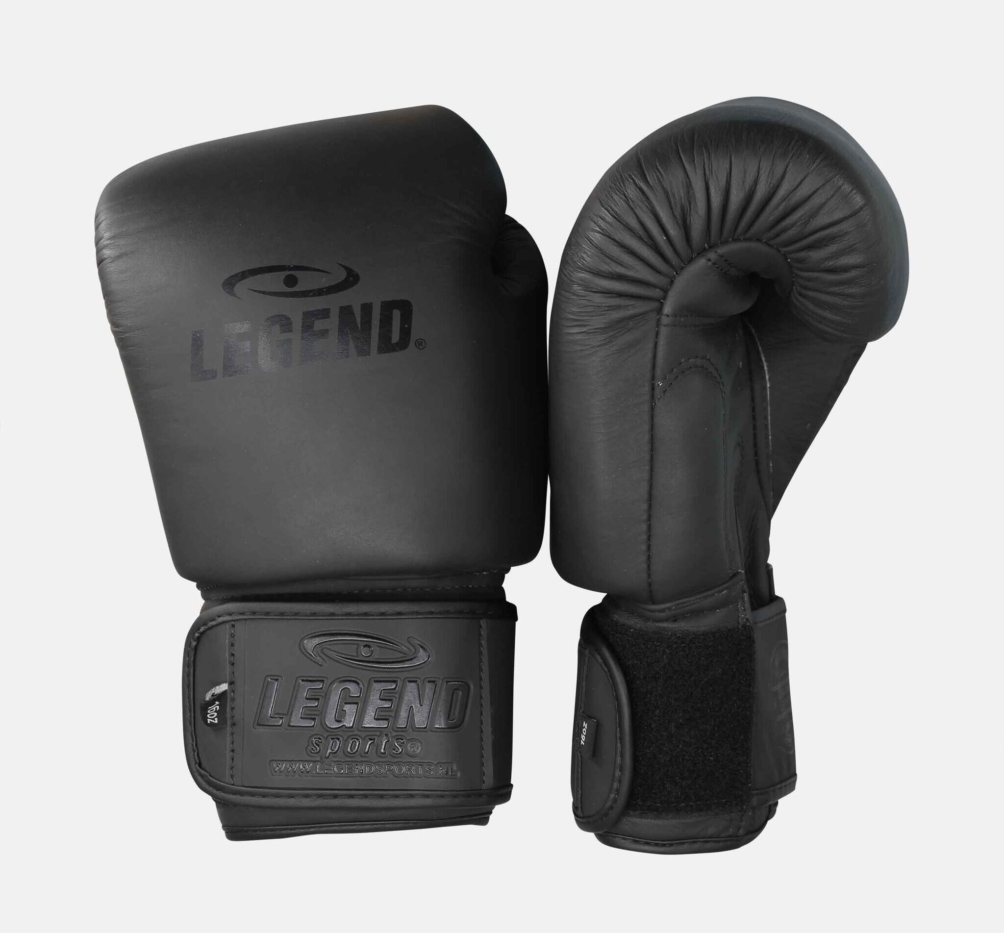 Legend Thai ELITE gants de boxe hommes/femmes noir mat 5/5