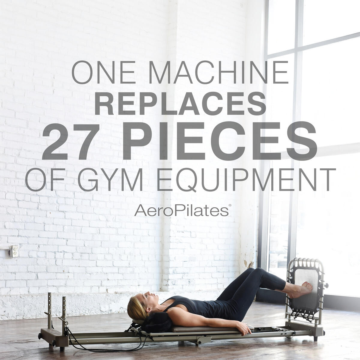 Aero Pilates Reformer 435 Plus Noir & Rose 2/7