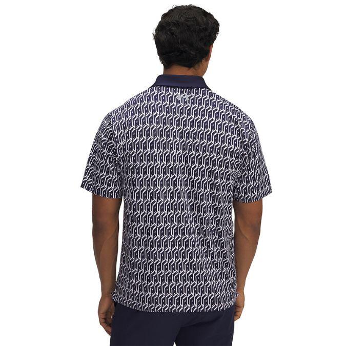 Under Armour Heren Playoff Golfpolo 3.0 Printed-Navy Wit 2/3