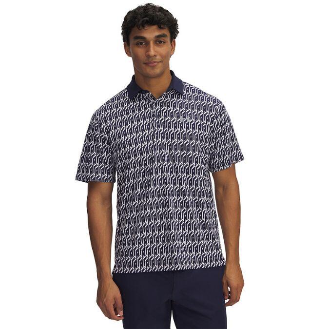 UNDER ARMOUR Under Armour Heren Playoff Golfpolo 3.0 Printed-Navy Wit