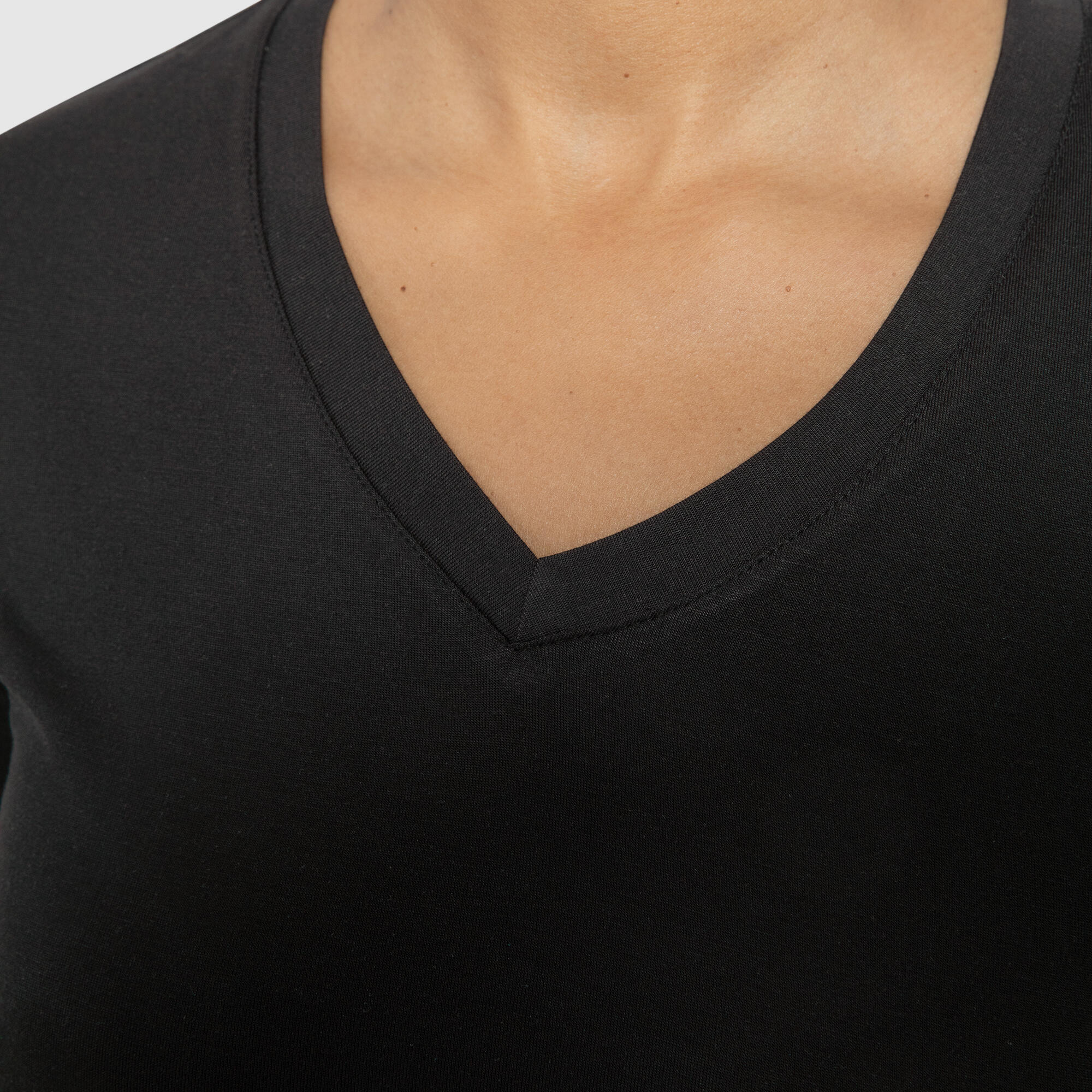 Damen T-Shirt Nela Modal Schwarz 4/5