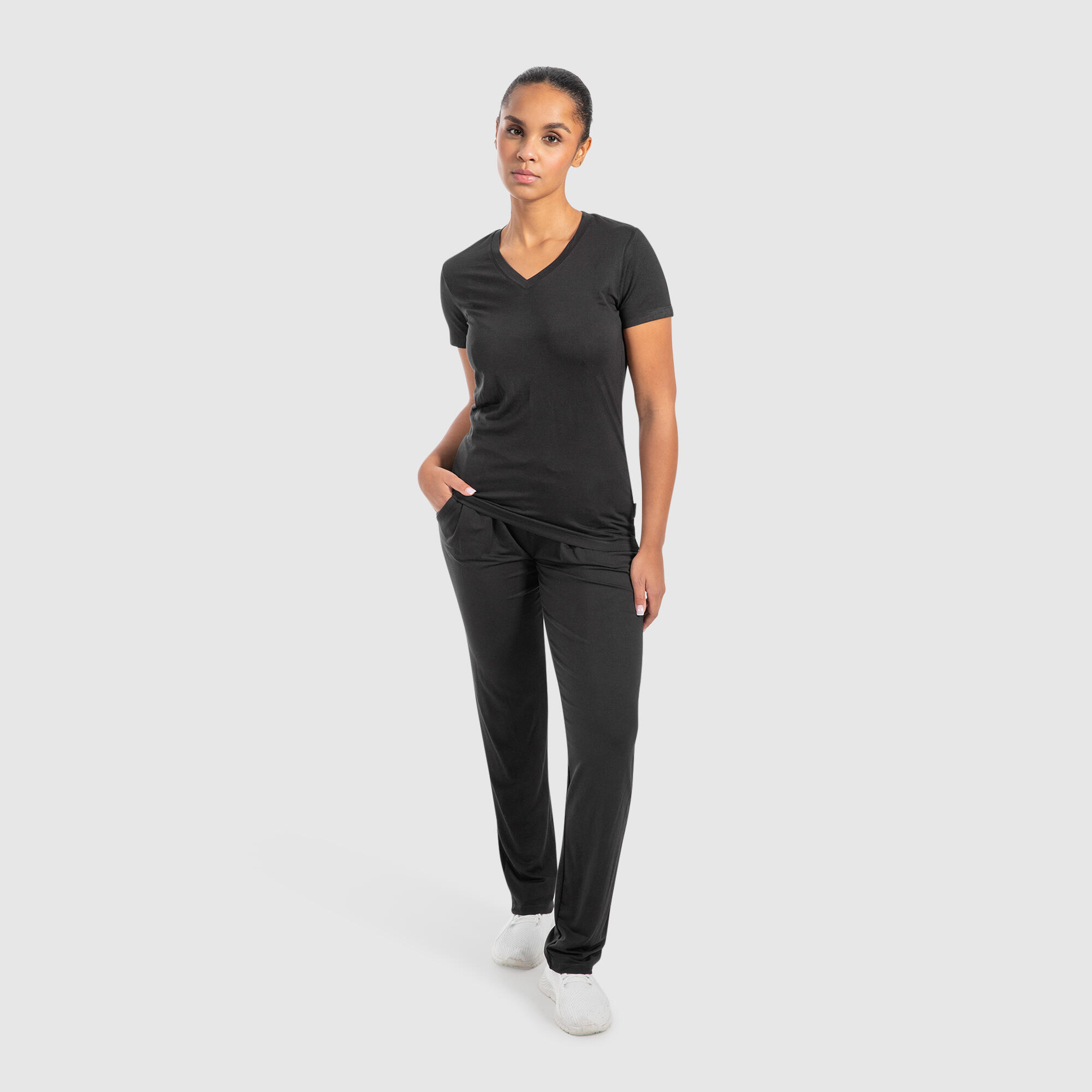 Damen Jogginghose Brielle Modal Schwarz 3/6