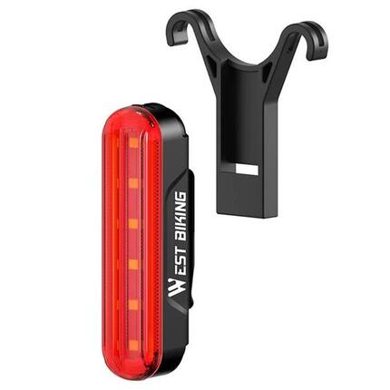 Feu arrière de vélo USB 3 modes avertissement de sécurité