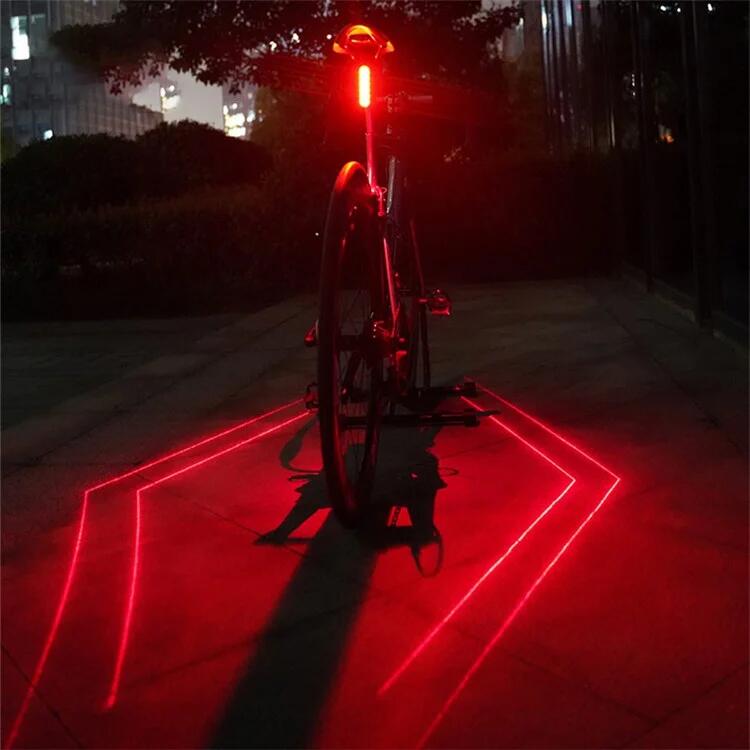 Feu arrière de vélo USB 3 modes avertissement de sécurité 6/7