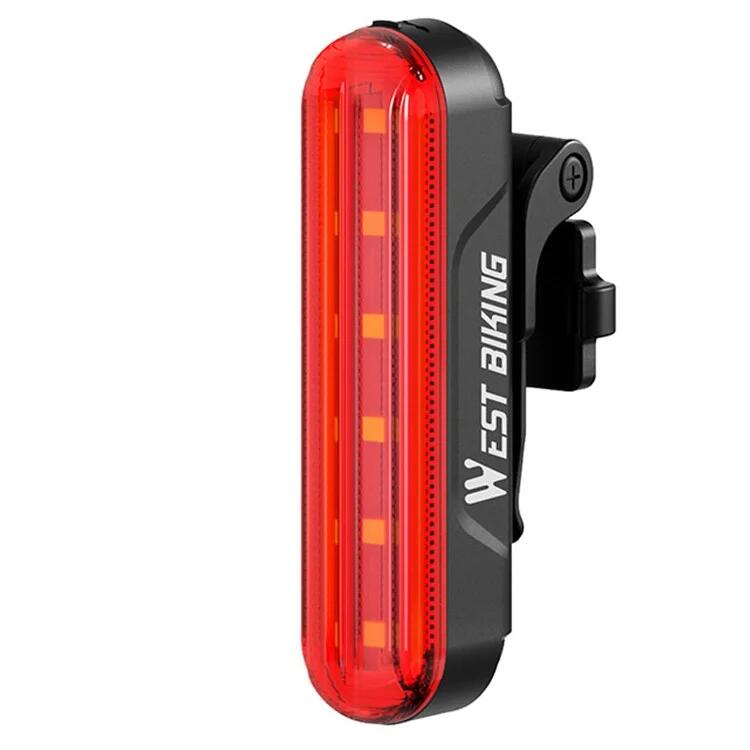 Feu arrière de vélo USB 3 modes avertissement de sécurité 2/7