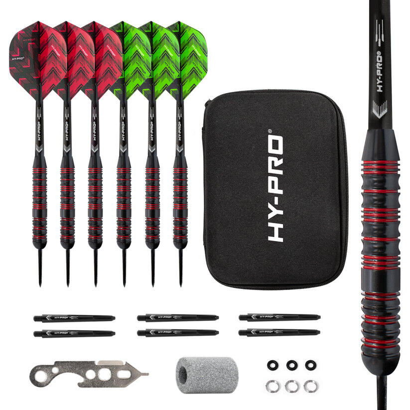 HY-PRO Hy-Pro Darts Set - 22g Steel Tip Darts