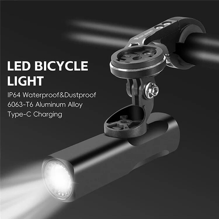 Luce anteriore per bici in lega di alluminio brillante da 400LM  - Nero 4/7