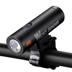 Lampe avant de vélo LED super lumineuse rechargeable, torche - Noir