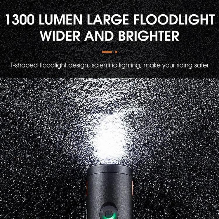 Lanterna de luz frontal de bicicleta LED super brilhante recarregável - preta 3/7