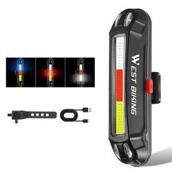 Feu arrière de vélo LED lumineux USB, lampe d'avertissement de cyclisme - T3