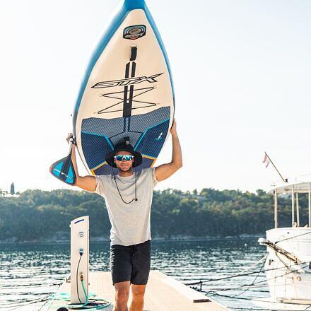 Nafukovací paddleboard SUP STX Race 14'x32'' BLUE/ORANGE 6/7