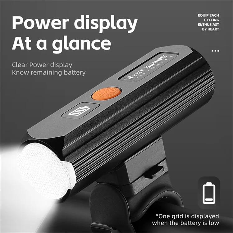 Luz frontal de bicicleta à prova de água de alto brilho, 5 modos 4/7