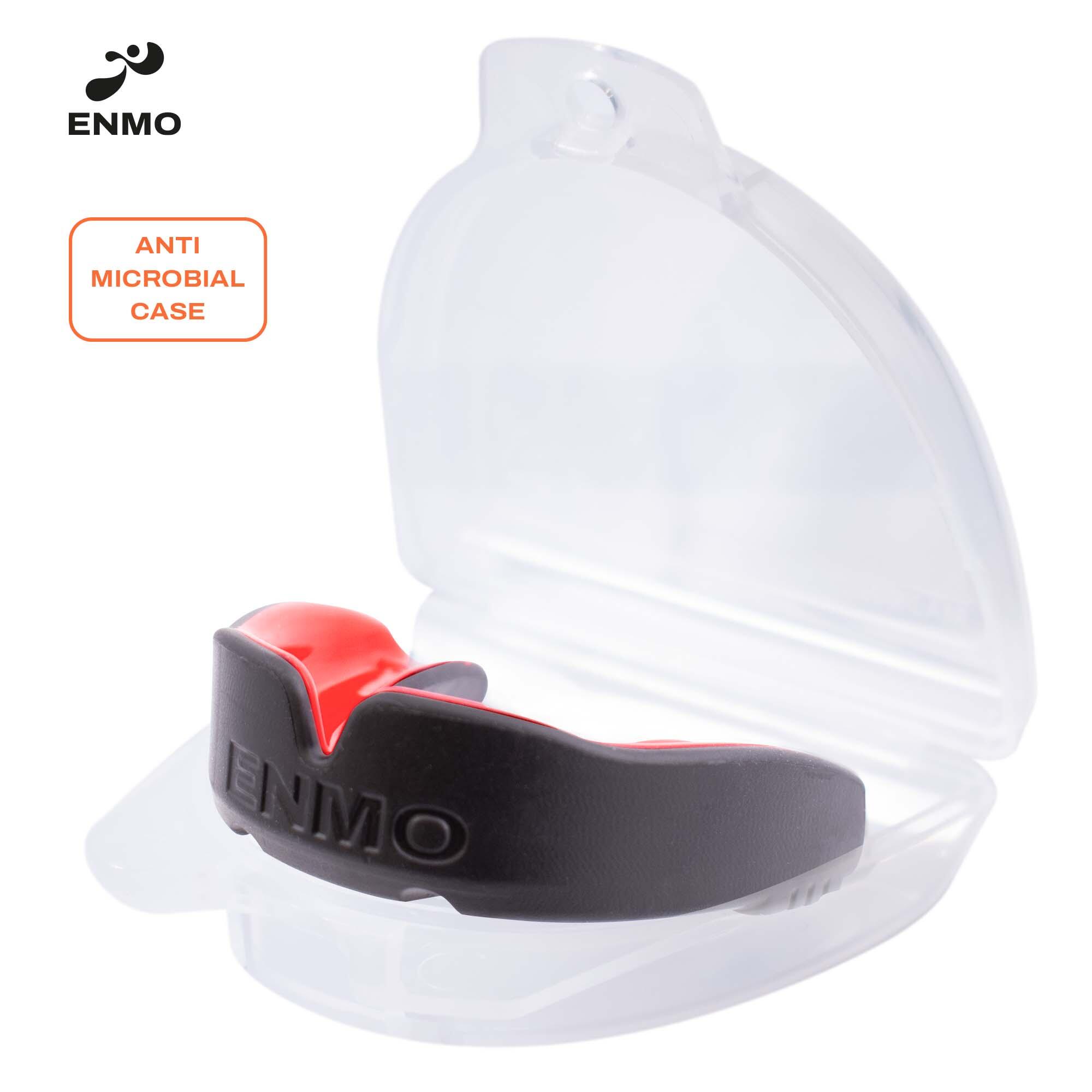 Enmo Maxilla Gel Mouthguard - Adult, Black/Red 7/7