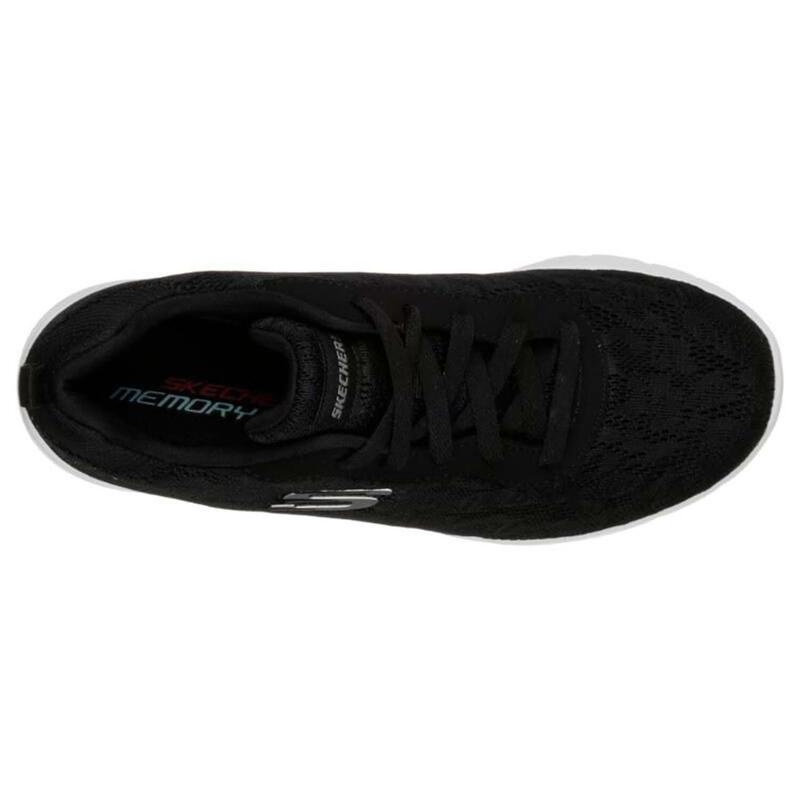 Pantofi sport pentru femei Skechers Floral Mesh Lace Up Negru