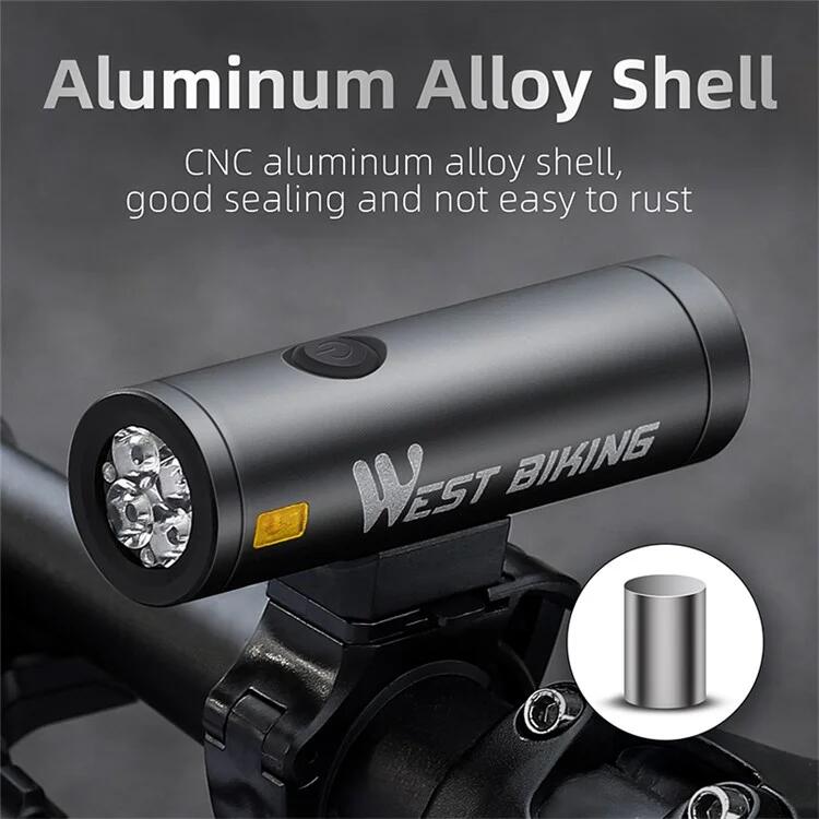 Luz frontal de bicicleta de liga de alumínio 400LM IPX6 à prova de água 4/7