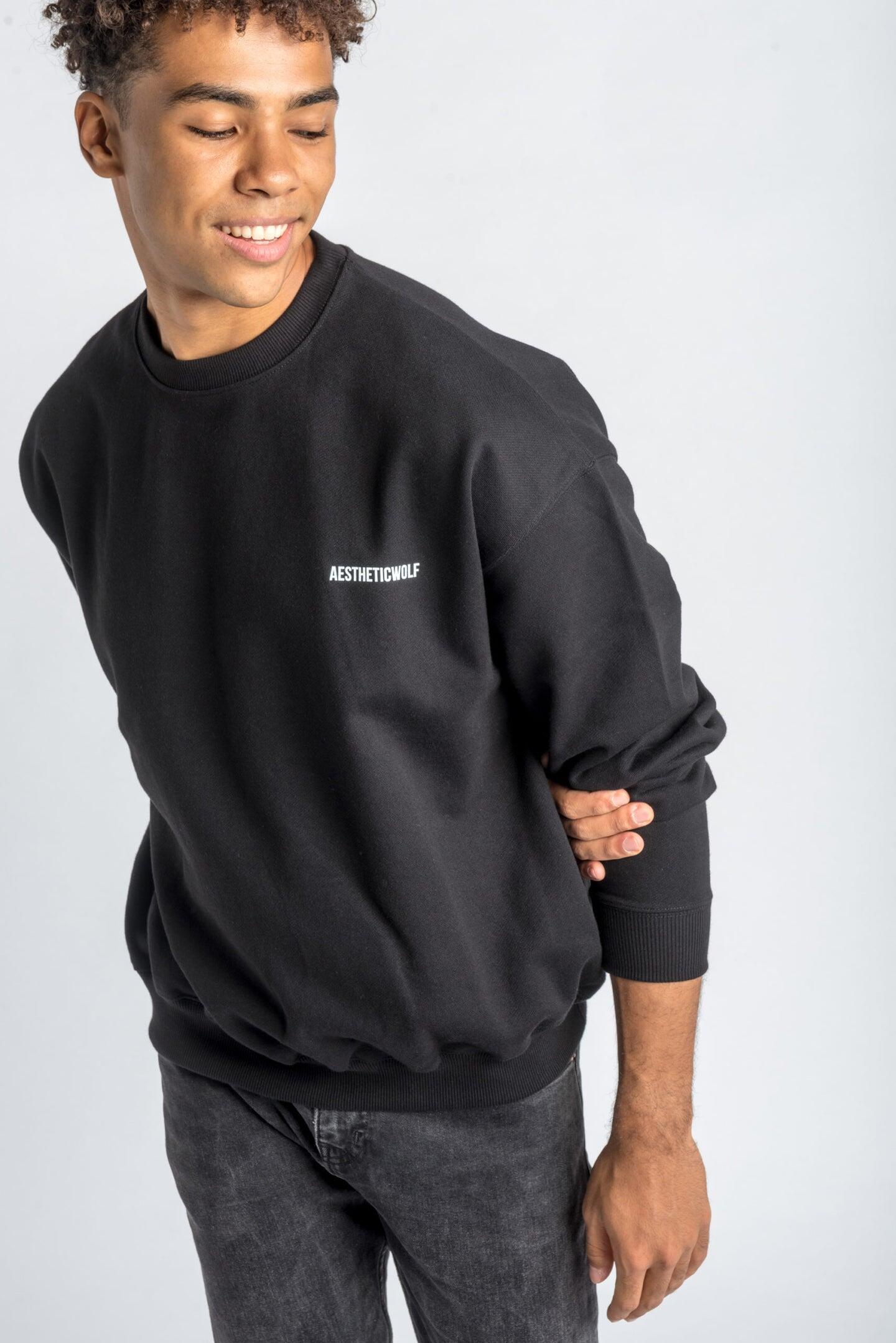Essentials Crewneck AW Side Logo Noir 4/4