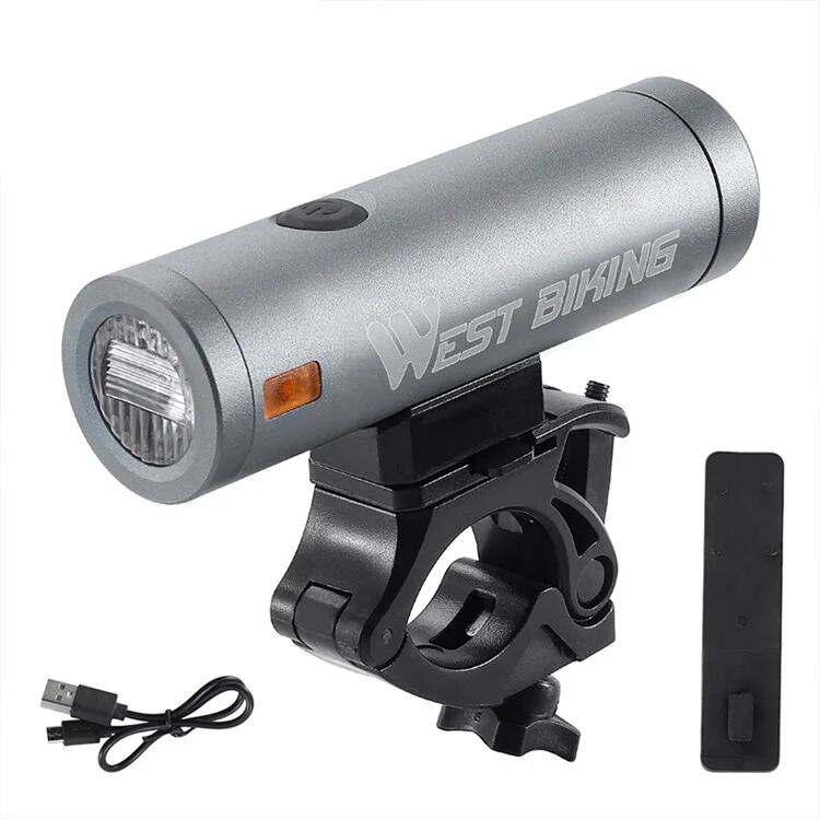 Lampe avant de vélo LED super lumineuse rechargeable, torche - Argent 3/7