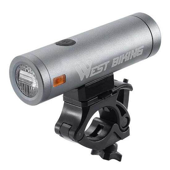 Superhelle wiederaufladbare LED-Fahrrad-Frontlicht-Taschenlampe - Silber