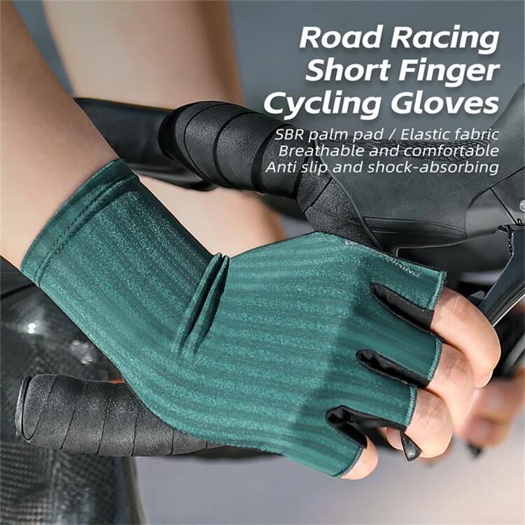 Gants unisexes antidérapants, respirants, demi-doigts - Rouge 4/7