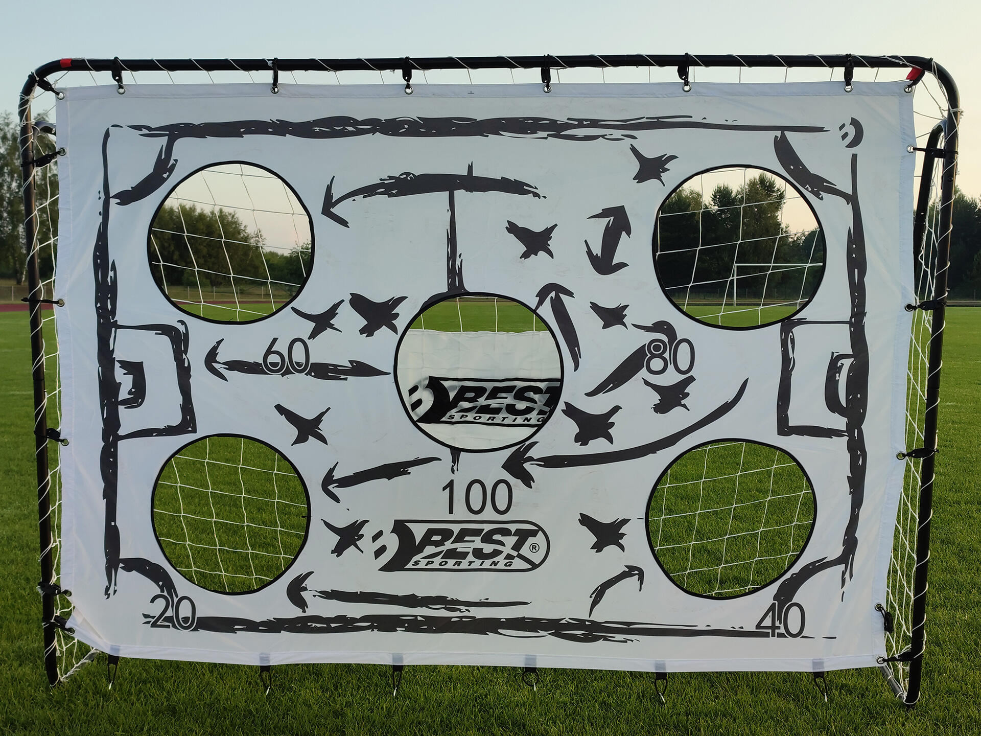 Best Sporting 11076 Fußballtor TAKTIK 213 x 152 cm mit Torwand 3/5