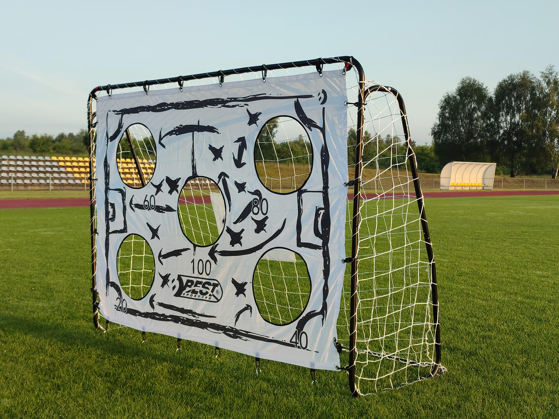 Best Sporting 11076 Fußballtor TAKTIK 213 x 152 cm mit Torwand 2/5