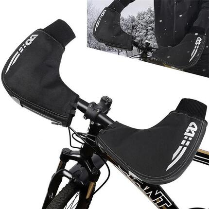 Gants de cyclisme de sport c chauffe-mains thermique pour vélo - Noir