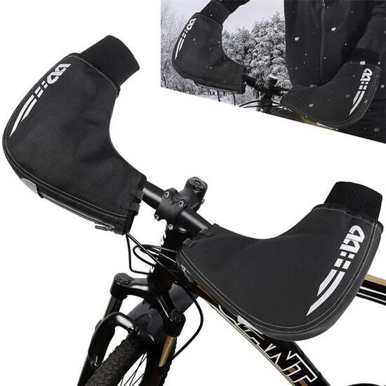 Gants de cyclisme de sport c chauffe-mains thermique pour vélo - Noir