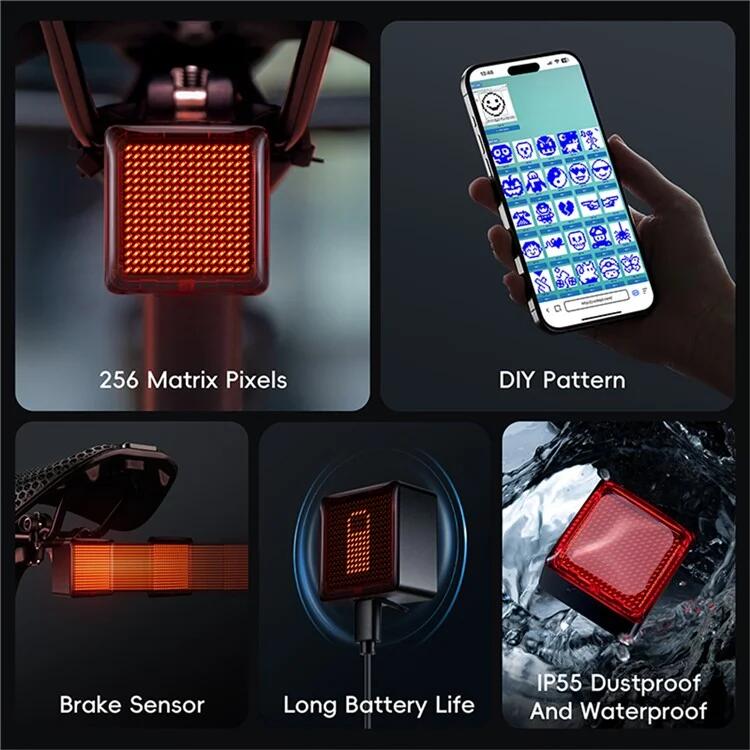Zadní světlo na kolo s brzdovým senzorem DIY