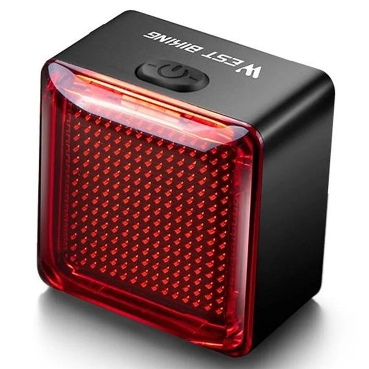 Luz traseira de bicicleta com sensor de travagem, programável diy