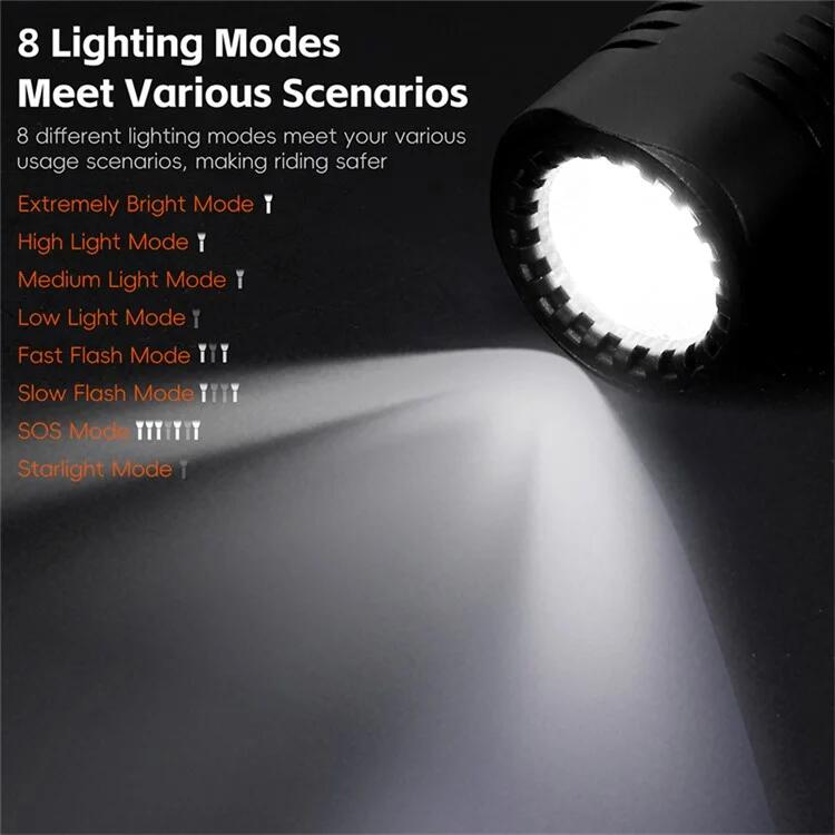 Luce anteriore per bici in lega di alluminio brillante da 1000LM 7/7