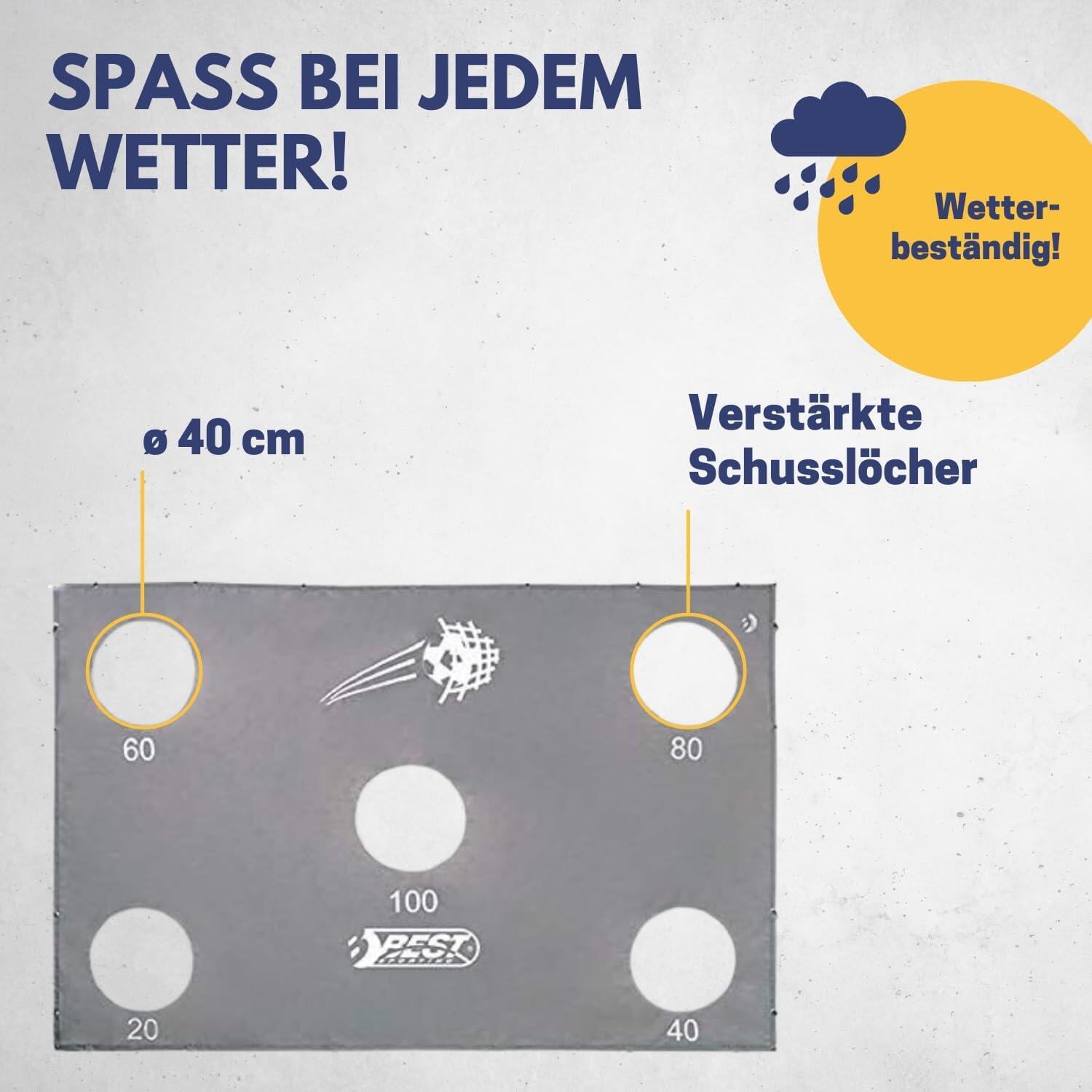 Best Sporting 11077 Torschusswand 280 x 187 cm mit 5 Schußlöchern 3/4
